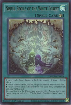 Sinful Spoils of the White Forest (MAMO-EN099) - Magnificent Monsters 1st Edition