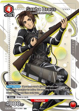Sasha Braus (065) (U*) (UEX07BT/AOT-2-065) - UEX07BT Attack on Titan Vol 2 Foil