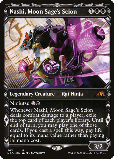 Nashi, Moon Sage's Scion (Showcase) (NEO-343) - Kamigawa: Neon Dynasty: (Showcase)