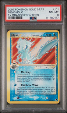 EX DRAGON FRONTIERS #101 MEW-HOLO EX GOLDSTAR PSA 8