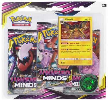 Pokémon - Sun & Moon Unified Minds 3-Pack Blister (Vikavolt Promo)