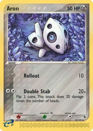 Aron - 25/109/109 - Ruby and Sapphire Reverse Holofoil