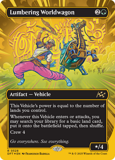 Lumbering Worldwagon (Borderless) (First-Place Foil) (DFT-528) - Aetherdrift (Borderless) Foil