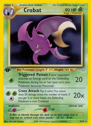 Crobat/64 - Neo Revelation 1st Edition Holofoil