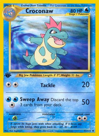 Croconaw (32) 32/111 - Neo Genesis 1st Edition