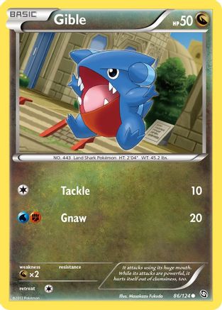 Gible (86) 86/124 - Dragons Exalted Reverse Holofoil