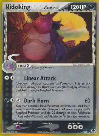Nidoking (Delta Species) 6/101 - Dragon Frontiers Holofoil