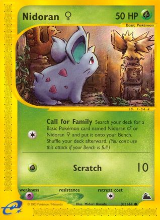 Nidoran F (81)/144 - Skyridge Reverse Holofoil