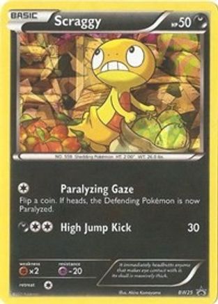 Scraggy - BW25 (Cosmos Holo)/101 - Black and White Promos Holofoil