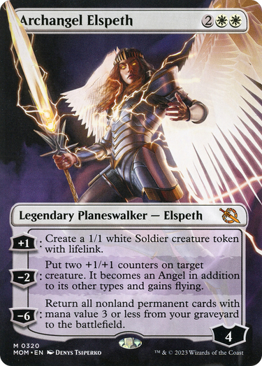 Archangel Elspeth (Borderless) (MOM-320) - March of the Machine (Borderless)