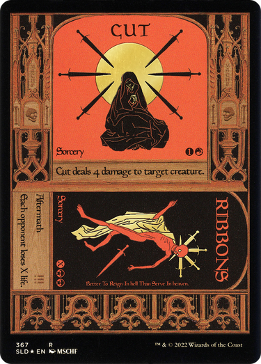 Cut // Ribbons (Foil Etched) (Gold) (SLD-367) - Secret Lair Drop Foil