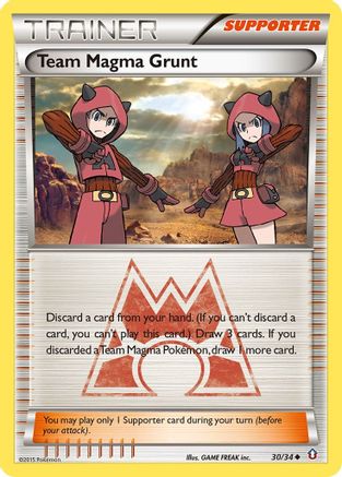 Team Magma Grunt 30/34 - Double Crisis Reverse Holofoil