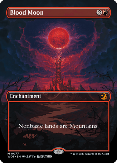 Blood Moon (Anime Borderless) (WOT-077) - Wilds of Eldraine: Enchanting Tales (Borderless)