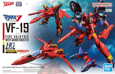 Bandai Hobby - HG 1/100 VF-19 CUSTOM FIRE VALKYRIE WITH SOUND BOOSTER
