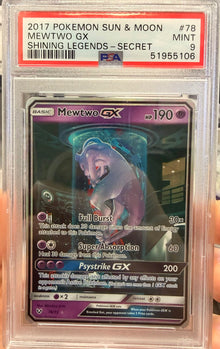 Mewtwo GX Secret #78 PSA 9