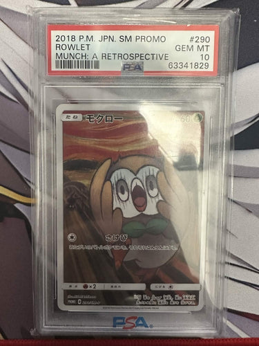 2018 POKEMON JAPANESE SM PROMO #290 ROWLET MUNCH: A RETROSPECTIVE PSA 10