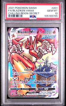 2021 POKEMON SWORD & SHIELD CHILLING REIGN #201 FA/BLAZIKEN VMAX CHILLING REIGN-SECRET