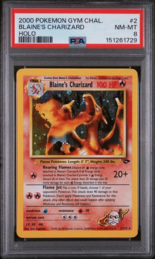 Blaine's Charizard Holo #2 PSA 8