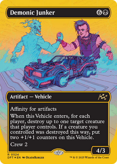 Demonic Junker (Borderless) (First-Place Foil) (DFT-524) - Aetherdrift (Borderless) Foil