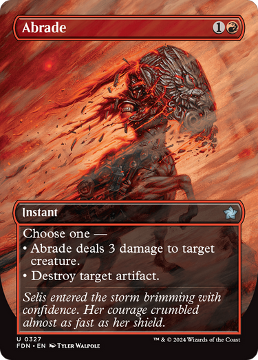Abrade (Borderless) (FDN-327) - Foundations (Borderless) Foil