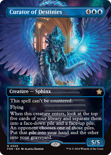 Curator of Destinies (Borderless) (FDN-305) - Foundations (Borderless) Foil
