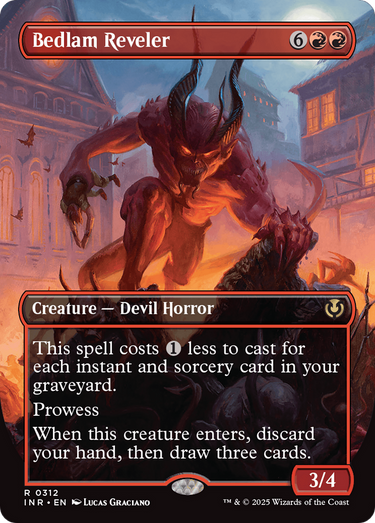 Bedlam Reveler (Borderless) (INR-312) - Innistrad Remastered (Borderless) Foil