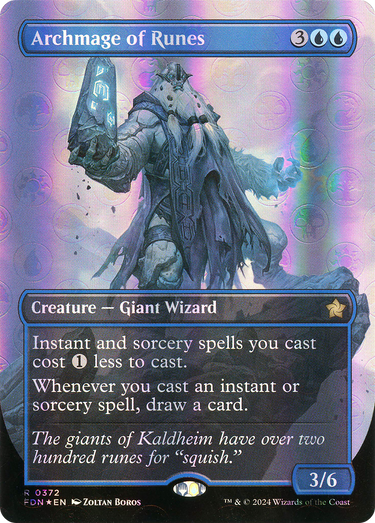 Archmage of Runes (Borderless) (Mana Foil) (FDN-372) - Foundations (Borderless) Foil