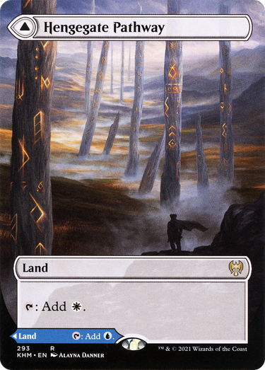 Hengegate Pathway (Borderless) (KHM-293) - Kaldheim: (Showcase) (Borderless) Foil