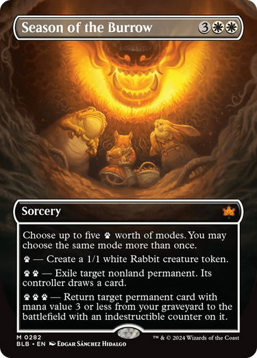 Season of the Burrow (Borderless) (BLB-282) - Bloomburrow: (Showcase) (Borderless)