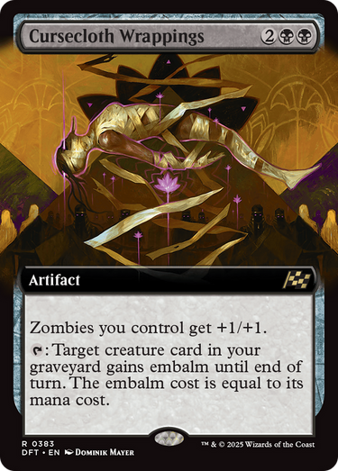 Cursecloth Wrappings (Extended Art) (DFT-383) - Aetherdrift: (Extended Art) Foil