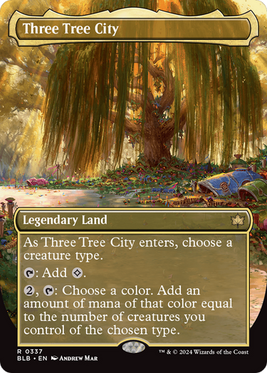 Three Tree City (Borderless) (0337) (BLB-337) - Bloomburrow (Borderless)