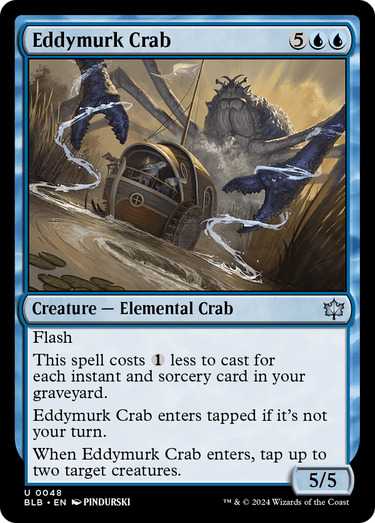 Eddymurk Crab (BLB-048) - Bloomburrow Foil