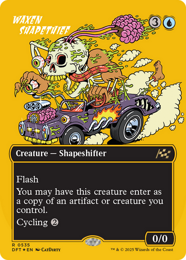Waxen Shapethief (Borderless) (First-Place Foil) (DFT-535) - Aetherdrift (Borderless) Foil