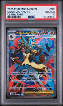 2025 POKEMON MEG EN-MEGA EVOLUTION #160 MEGA LUCARIO ex ULTRA RARE