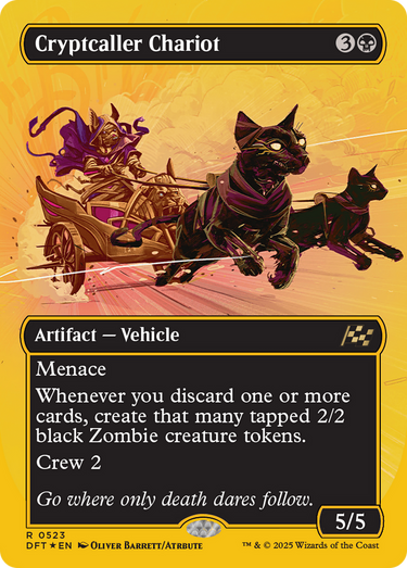 Cryptcaller Chariot (Borderless) (First-Place Foil) (DFT-523) - Aetherdrift (Borderless) Foil