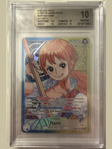 Nami A Fist of Divine Speed OP11-041 Alternate Art Leader BGS 10
