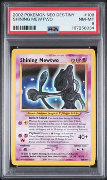 Shining Mewtwo PSA 8 front