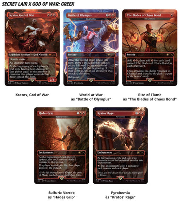 MTG Secret Lair Playstation Drop God Of War: Vengeance Regular