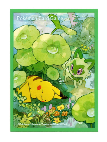 Pokemon TCG: Pokemon Center Japan Exclusive Card Sleeves - Pikachu and Sprigatito (64-Pack) - Pokemon International Card Sleeves
