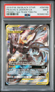 Pikachu & Zekrom GX Promo #SM168 PSA 9