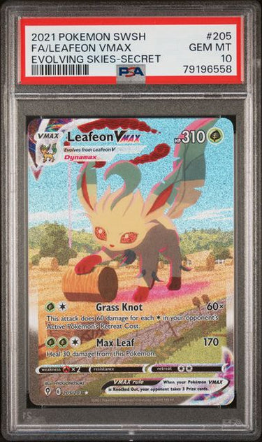 Leafeon VMAX #205 PSA 10 – Derpy Cards